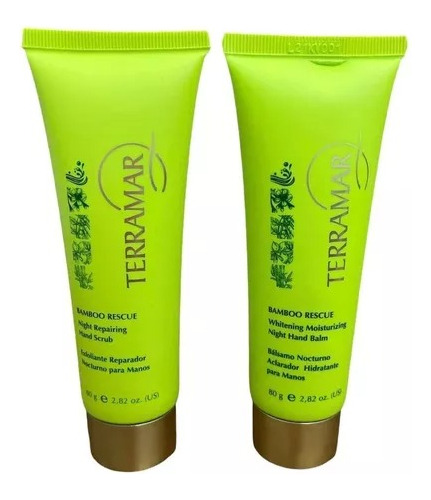 Terramar Set Spa Para Manos Bálsamo Exfoliante Guantes Bambo