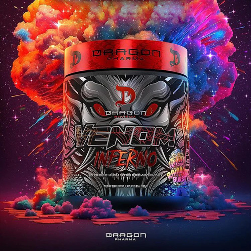 Pharma Venom Inferno 40 Servs Extremo Sabor Rainbow Burst