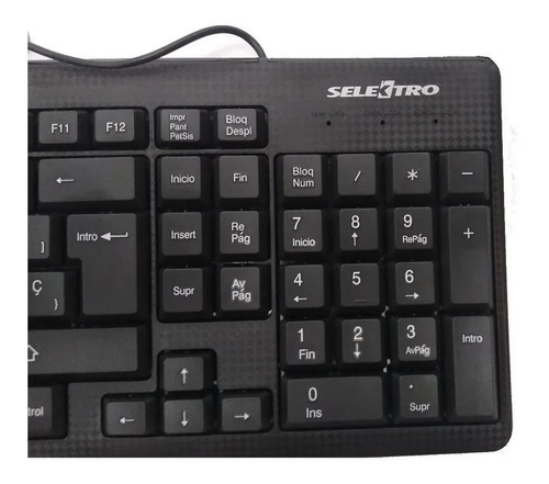 Teclado Español Usb Teclas Multimedia Selektro Pc Alambric