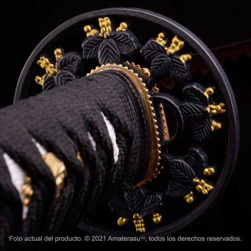 Imagen 4 de 10 de Espada Samurai Katana Kensei Kogane Acero Dorado Full Tang