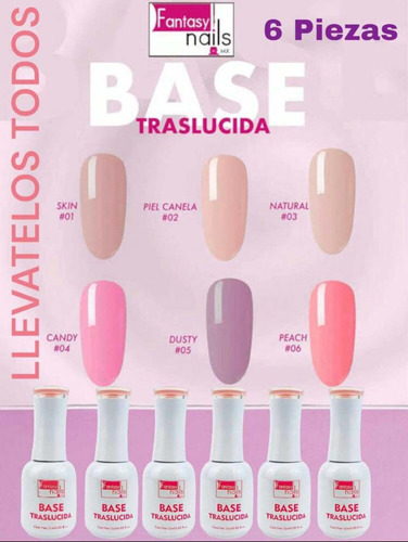 Base Trasclucida Fantasy Nails Tono Elegible 15ml Color Natural