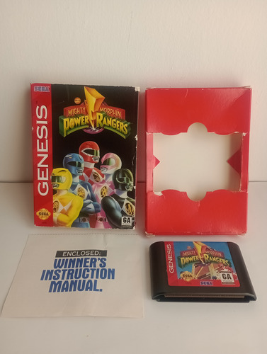** Power Rangers ** Video Juego Original Sega Genesis (Usado)