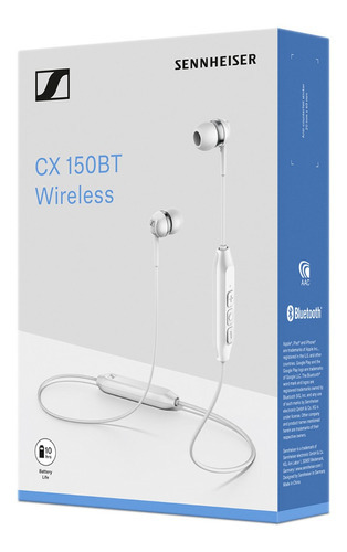 Imagen 3 de 6 de Auriculares Sennheiser Cx 150bt Wireless Color Blanco