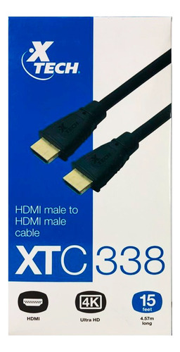 Cable Hdmi A Hdmi 4,57 Metros Xtech Xtc-338 Circuit Shop