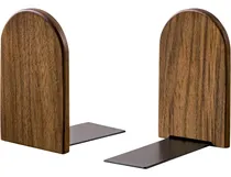 Comprar Soportes De Libros Nuez Negra Estante De Libros 2 Pieza...