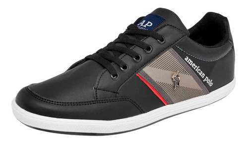 Tenis Urbano Caballero American Polo 2375 Negro 5-9 *237 S6