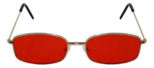 Culos De Sol Vintage Retrô Retangular Masculino Feminino Cor Vermelho