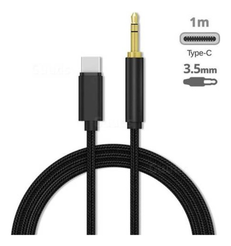 Cable Tipo C Sonido Auxiliar 3.5mm 1m