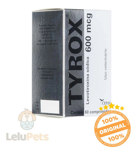 Repositor Hormonal Para Cachorro Cepav Tyrox 600mg 60 Comp