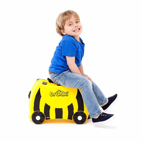 Maleta De Viaje Carrito Con Ruedas Niños Amarillo Env Gratis