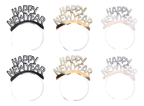 Diademas Estilo Carta De Año Nuevo, 6 Piezas, Para Niñas Y N