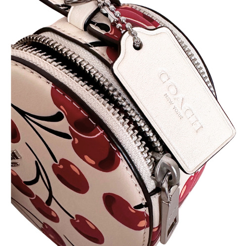 Bolsa Clutch Coach Cherry Heart Bag Color Crema