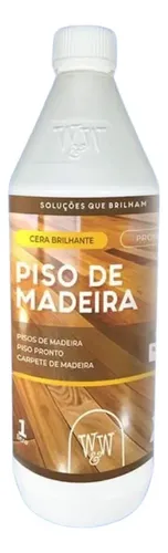 Cera Para Piso De Madeira Resistente Brilhante - W&w 1l