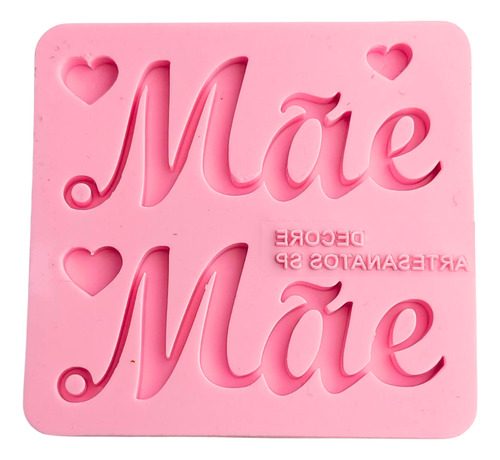 Forma Molde Silicone Resina Pingente Mãe 2 Cav Chaveiro