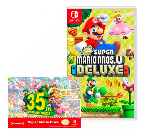 New Super Mario Bros U Deluxe Nintendo Switch Y Poster
