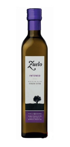 Aceite Oliva Zuelo Zuccardi Extra Virgen Intenso X500cc 