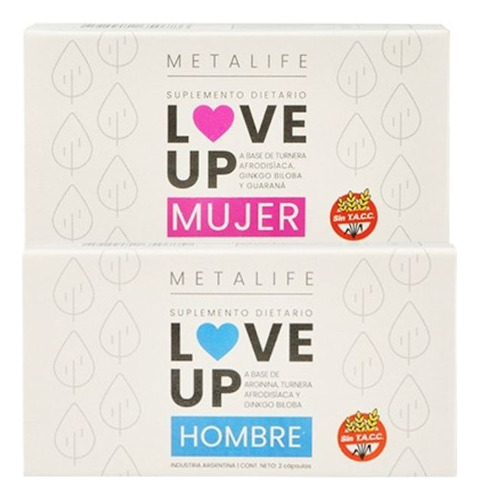 Suplemento Love Up X2 Aumenta Libido Sin Tacc Ideal Parejas