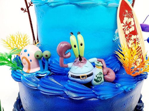 Bob Esponja Juego De Decoración Para Tartas Con Figuras De P