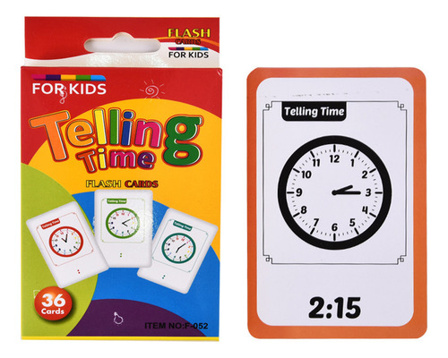 Juguete De Tarjetas Flash Para Niños For Time Learning Cards