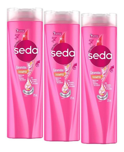 Kit Com 3 Shampoos Seda Ceramidas 325ml