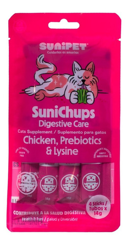 Imagen 1 de 1 de Snack Para Gatos Sunichups Digestive Care (pollo)