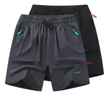 2 Pcs Short Cómodo Suelto Ejercicio Correr Gym Para Hombre