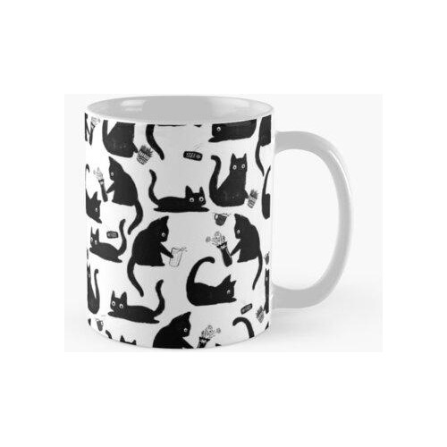 Taza Gatos Malos Golpeando Cosas Calidad Premium