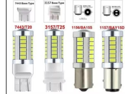 Bombillo Led 33 Led Cruce Retroceso Freno 1 Y 2 Contactos 