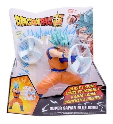 Muñeco Figura Dragon Ball Super Blue Goku  Saiyan Lanzador