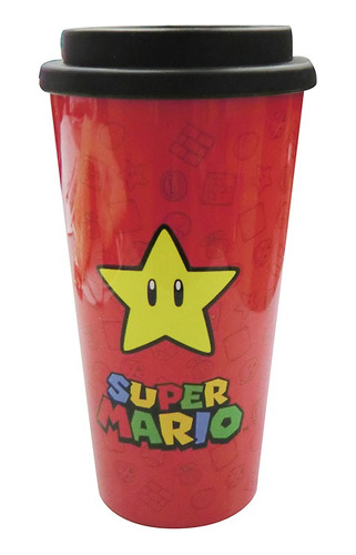 Vaso Doble Pared Transportable Mario Bros 520 Ml