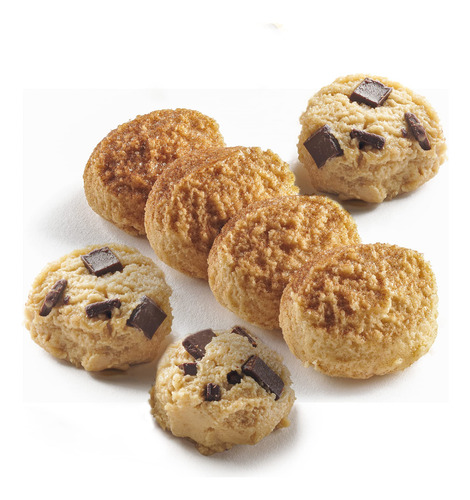 Masa De Galletas Congeladas Trozos De Chocolate Y Snickerdoo