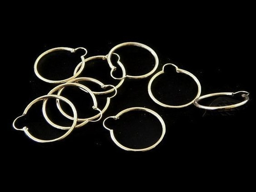 Arracada Lisa Chapa Oro 14k Bisuteria Aretes 6 Pares