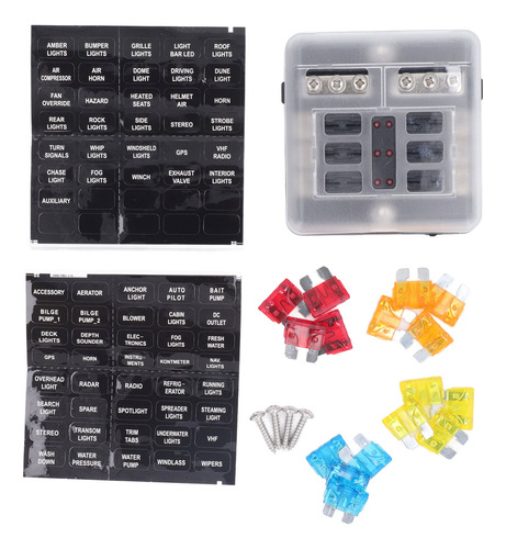 Bloque Atc Ato De 6 Vías, Led Impermeable De 12 V A 24 V Dc