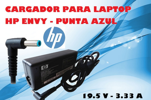 Cargador Laptop Hp Envy / Punta Azul 19.5v 3.33 Amp