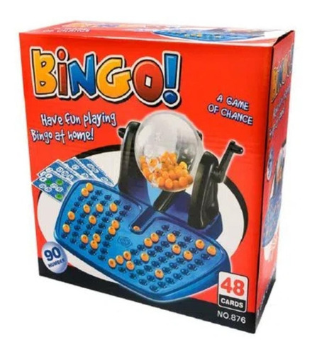 Imagen 5 de 7 de Bingo Juego De Mesa Con Bolillero Y 48 Cartas (90 Números)