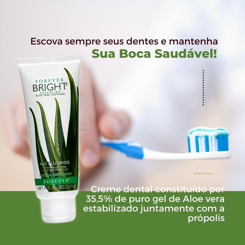 Pasta De Dente  Forever Bright Toothgel  Sem Flúor Aloe Vera