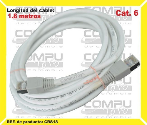 Cable Red Utp Categoría 6 1.8 M Ref: Crs18 Computoys Sas