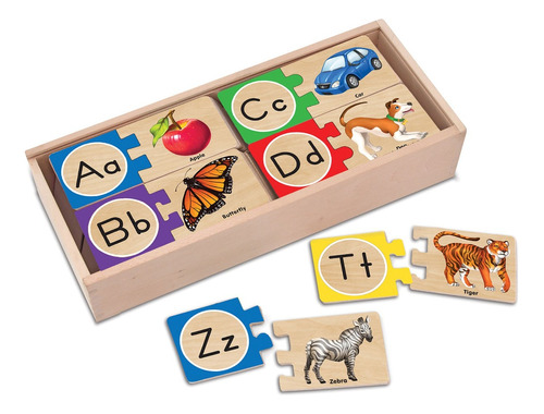 Rompecabezas Melissa & Doug Letras Del Alfabeto Madera 12541