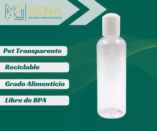 Botella Envase Plastico 100 Ml Tapa Disco 400 Pzs Mayoreo