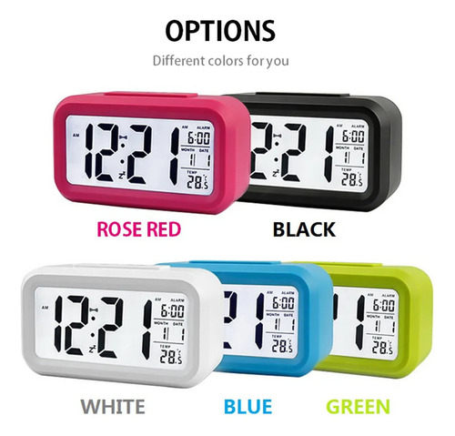 Reloj Despertador Digital Inteligente Con Fecha.temperatur