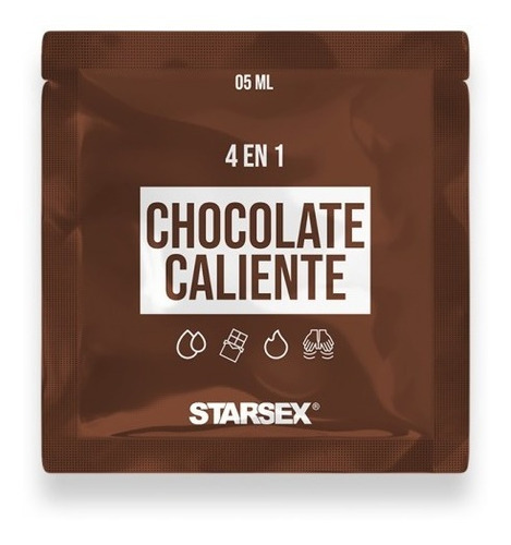 Sachet Lubricante 4 En 1 Chocolate Caliente 5ml