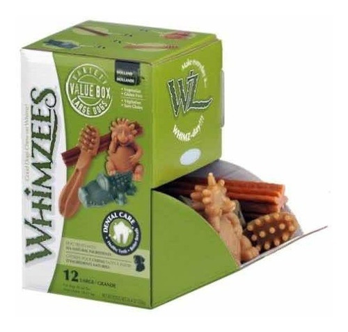 Whimzees Premios Naturales Para Perro Grande Talla L 12 Pzas