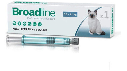 Antipulgas Y Desparasitante Gatos  Broadline 0.6 A 2.5 Kg