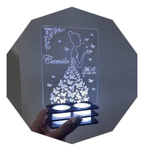 Centros De Mesa Luz Led Pack X20 Personalizado Souvenir