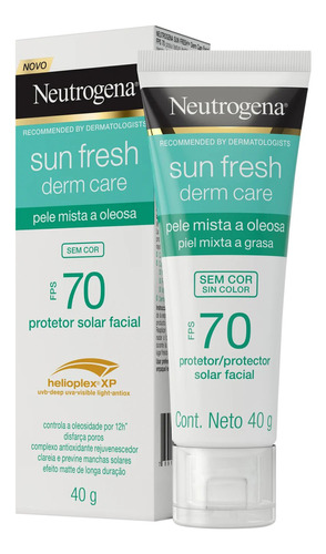 Protetor Solar Facial Neutrogena Fps70 Mista A Oleosa 40g