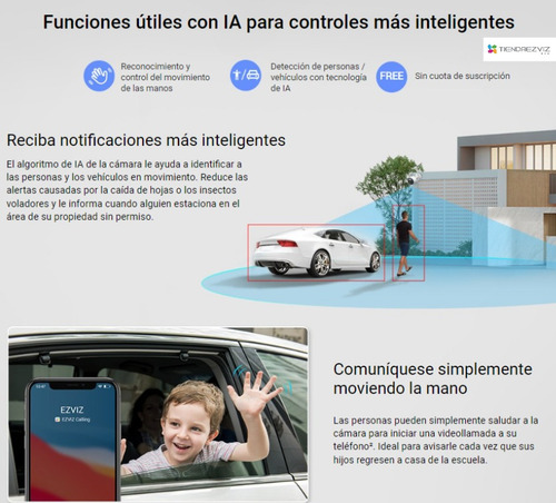 Combo X4 Ezviz H3 3k 5mp Exterior Color + 4 Memoria 32gb