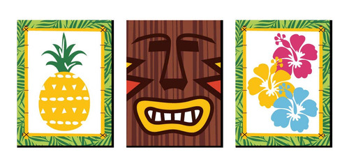 Tiki Luau - Arte De Pared De Guardería, Decoración De...