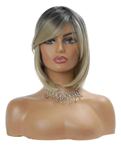 Peruca 100% Orgânica Curta Ombre Hair 100% Orgânica + Touca