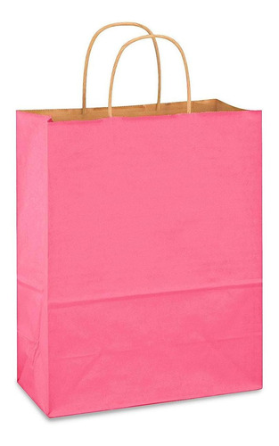 Bolsas Kraft Para Compras - 25x13x33cm, Rosas - 250/paq