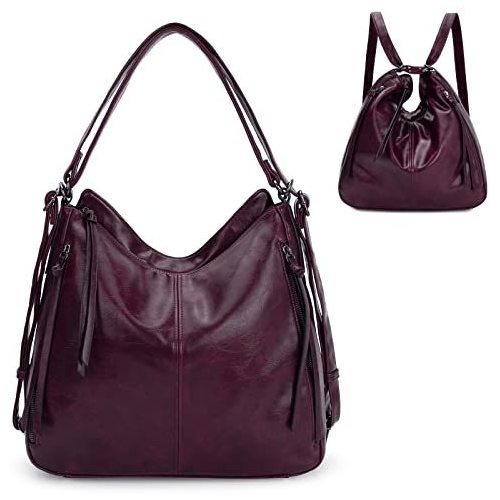 Mochila Convertible Para Mujer Bolso De Mano Hobo Kbt2i